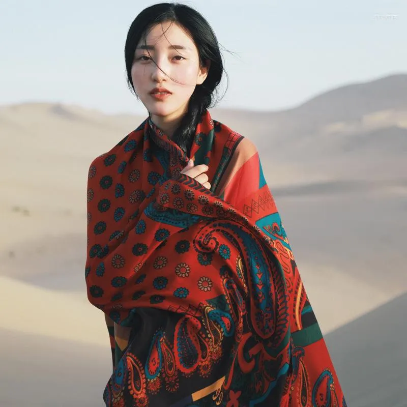 Шарфы тонкие льняные шелковые пляжные шарф женщины путешествуют пашмина