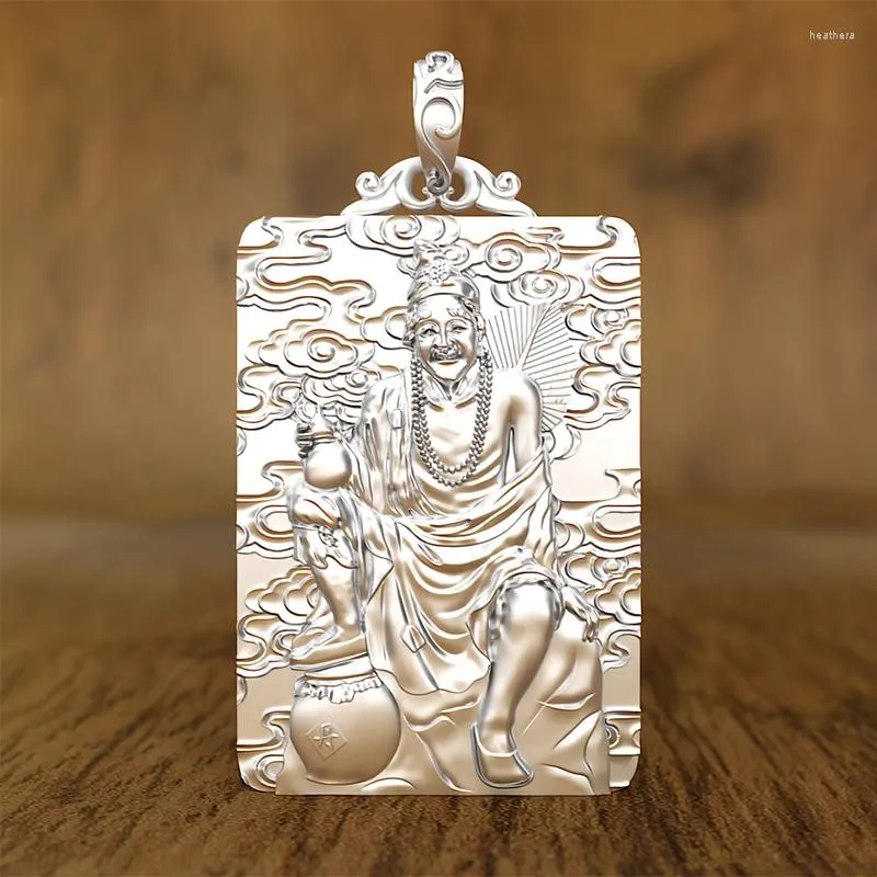 Cadeias Livas Orientais Buda Jigong Pingente da Vida dos Men Dragão Arhat Bodhisattva estátua dao ji colar