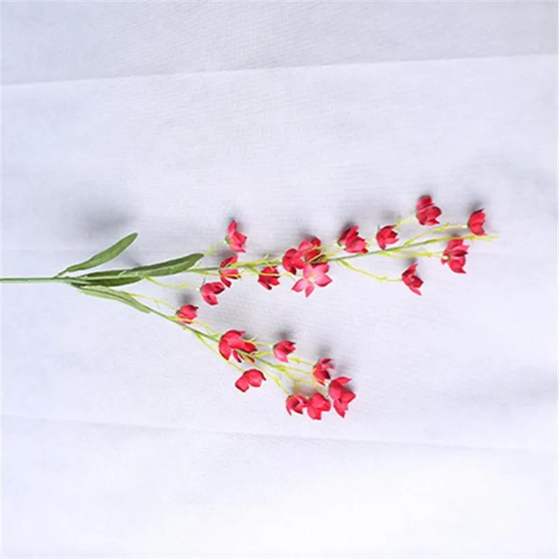 Fleurs décoratives fausses blanc rouge campanula jardin décorer les plantes artificielles bonsai canterburybells