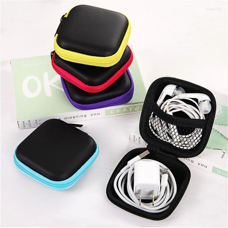 Caixas de armazenamento bolso de bolso multifuncional bolsa de fone de ouvido portátil saco portátil foneco fone de ouvido SD Cartão de viagem bolsa de transporte