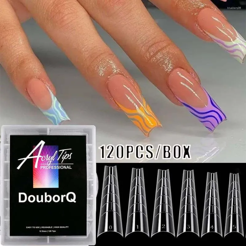 Fałszywe paznokcie 4 typy do budowy żel akrylowych UV DIY Narzędzia manicure narzędzia paznokcie podwójne formy