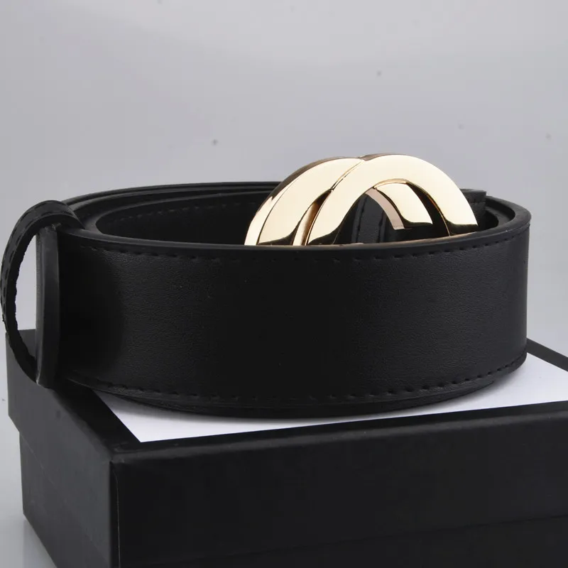 20 Color Diseñador de lujo Cinturón G Hebilla Moda Cuero genuino Cinturones de mujer Para hombres Letra Doble Gran oro clásico 105-125 cm Cinturón Cuero de vaca
