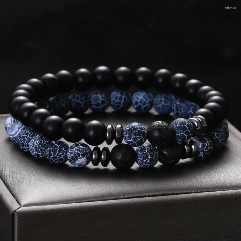 Pulsera de encanto de hilos pulseras Mujer clásico de piedra desgastada tigre tigre con cuentas pulseras de yoga para hombres joyas de cuerda elástica 2gs