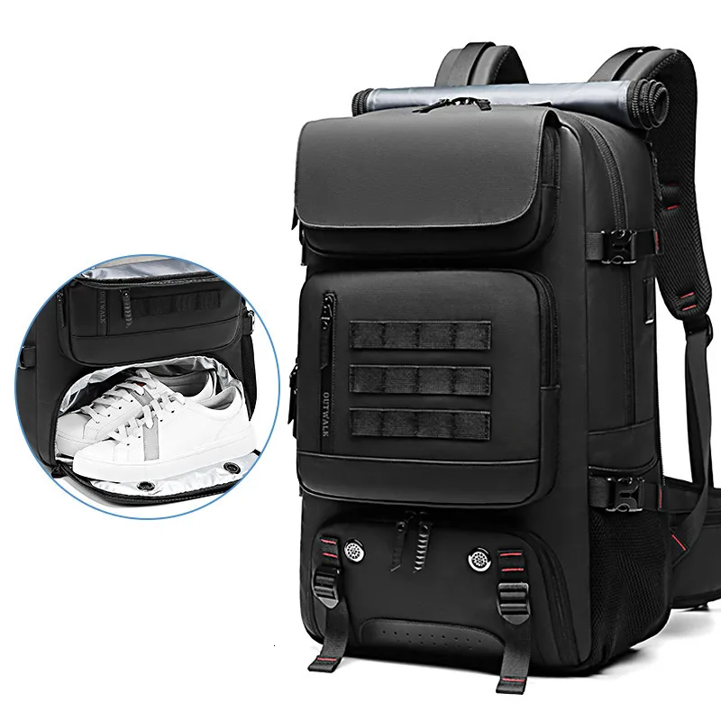 Backpack large capacity 60L outdoors backpack Men Mountaineering bag waterproof Laptop Backpack travel Business Backpack Shoe bag 230204