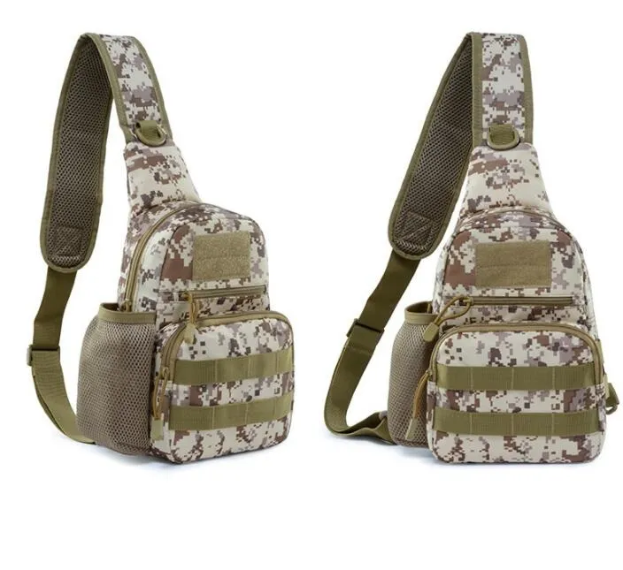 Sac de poitrine à bandoulière multifonction Sports de plein air Randonnée Téléphone portable Pochette de course Voyage Courir Taille Ceinture Sacs Tactique Chasse Sling Petit sac à dos