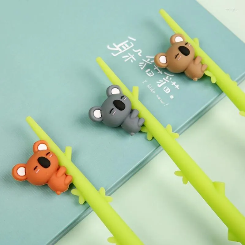 3 PCS 3D KOALA BEAR GEL PEN 리필 가능한 0.5mm 리필 파티 경품 공급품 수업 보상 학교에 대한 보상