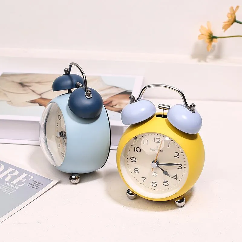 Clocks Accessories Other & 3-inch Convex Bedside Mute Alarm Clock For Girls To Ring The Bell Personality Night Light Student Boutique