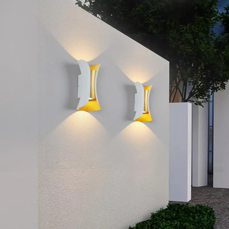 Vägglampa moderna minimalistiska lampor vardagsrum sovrum sovrum 10w/6w led svart vit gångbelysning dekoration