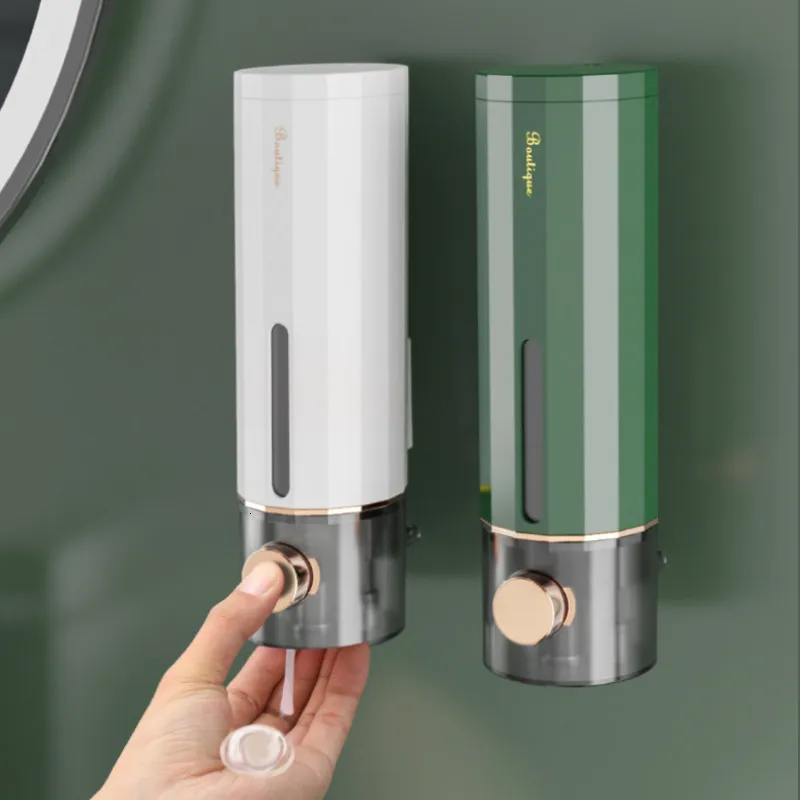 Flytande tvåldispenser 450 ml manuell väggmonterad badrum flytande tvål dispenser tvätt hand sanitizer familj el dusch gel badrum tillbehör 230203
