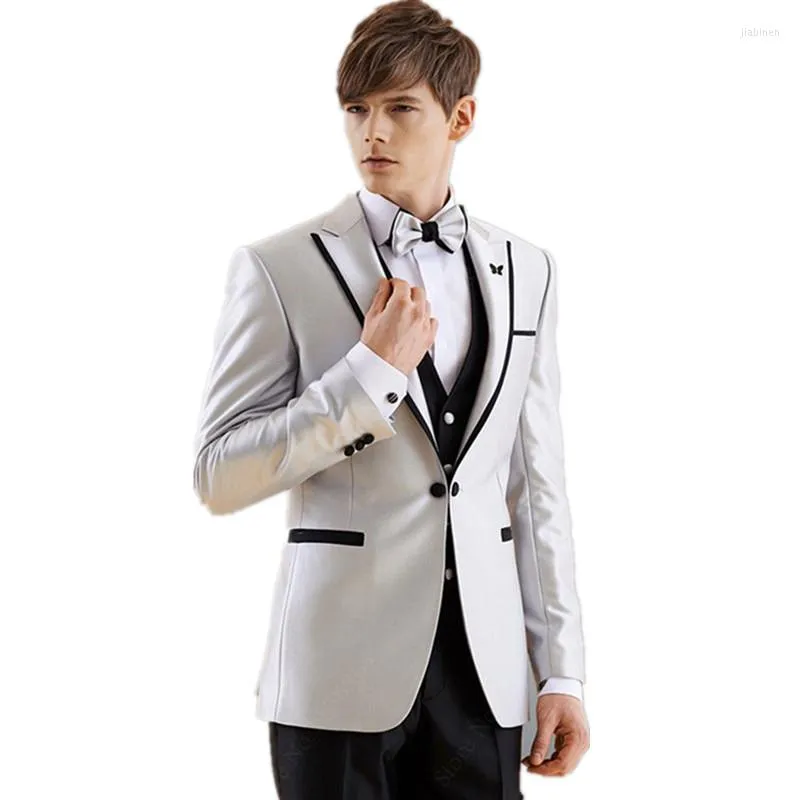 Męskie garnitury modne męskie garnitur Groomsman Custom Made Groom Tuxedos Costume Homme Blaze