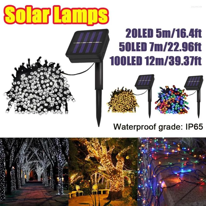 Saiten LED Solar Licht String Lampe Wasserdicht Hängen Outdoor Dekoration Girlande Garten Vorhang Dekor Thema Party Ornament