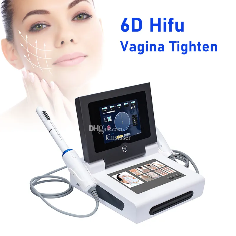 Nouveau 6D hifu lifting du visage portable hifu serrage vaginal hifu perdre du poids macine 2 poignées 10 cartouches