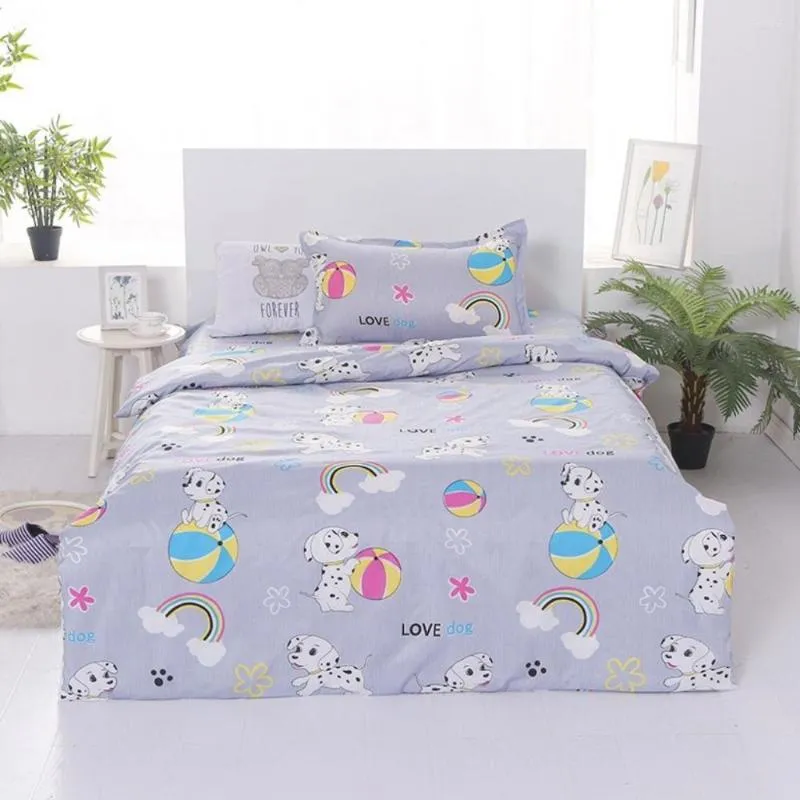 Beddengoed stelt student slaapzaal in een enkele bed quilt deksel kussensloop cartoon huidvriendelijk ademende kit home decor kinderen jongensmeisjes cadeau
