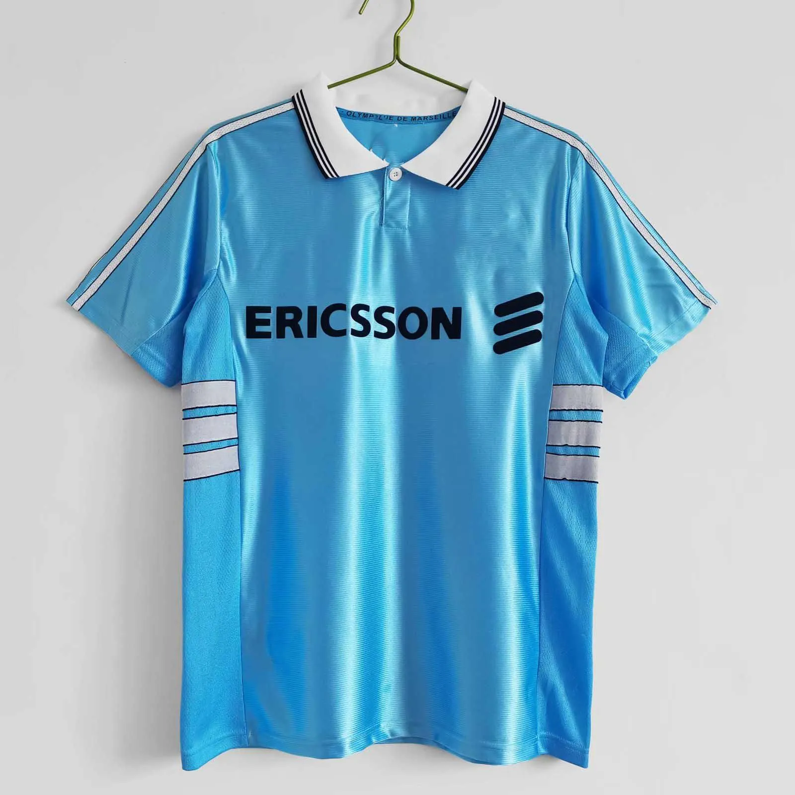 Marseilles Retro White Soccer Shirt 1990 2012 PIRES Vintage