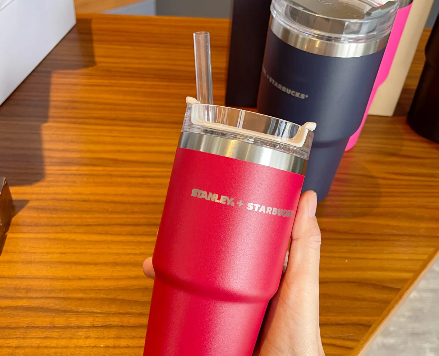 Starbucks 16oz Stanley red Stainless Steel Straw Cup , 2020 released