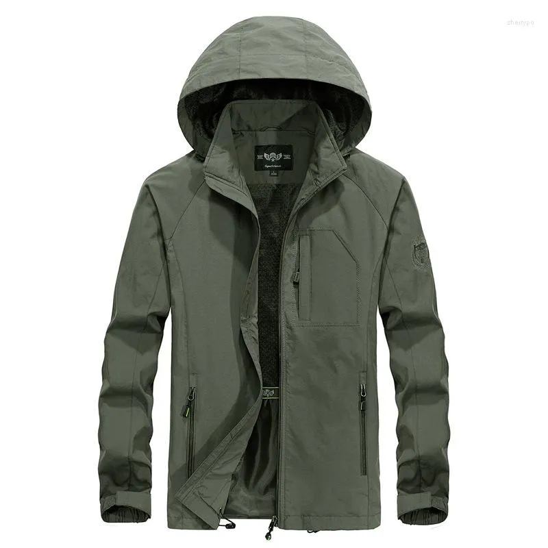 Vestes pour hommes Coupe-vent pour hommes imperméable militaire à capuche imperméable à l'eau coupe-vent manteau décontracté mâle automne extérieur