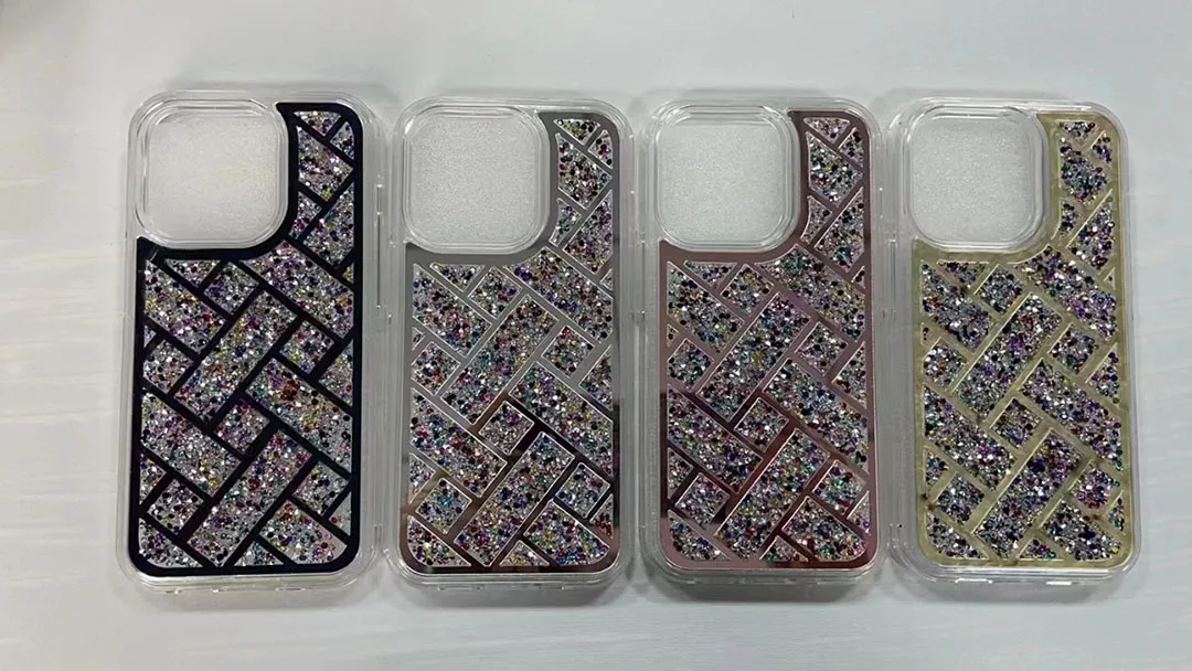 Spegel med diamanttelefonfodral för T-Mobile Revvl 6 5G 6 Pro 20Xe Protective Stuff TPU PC-täckning