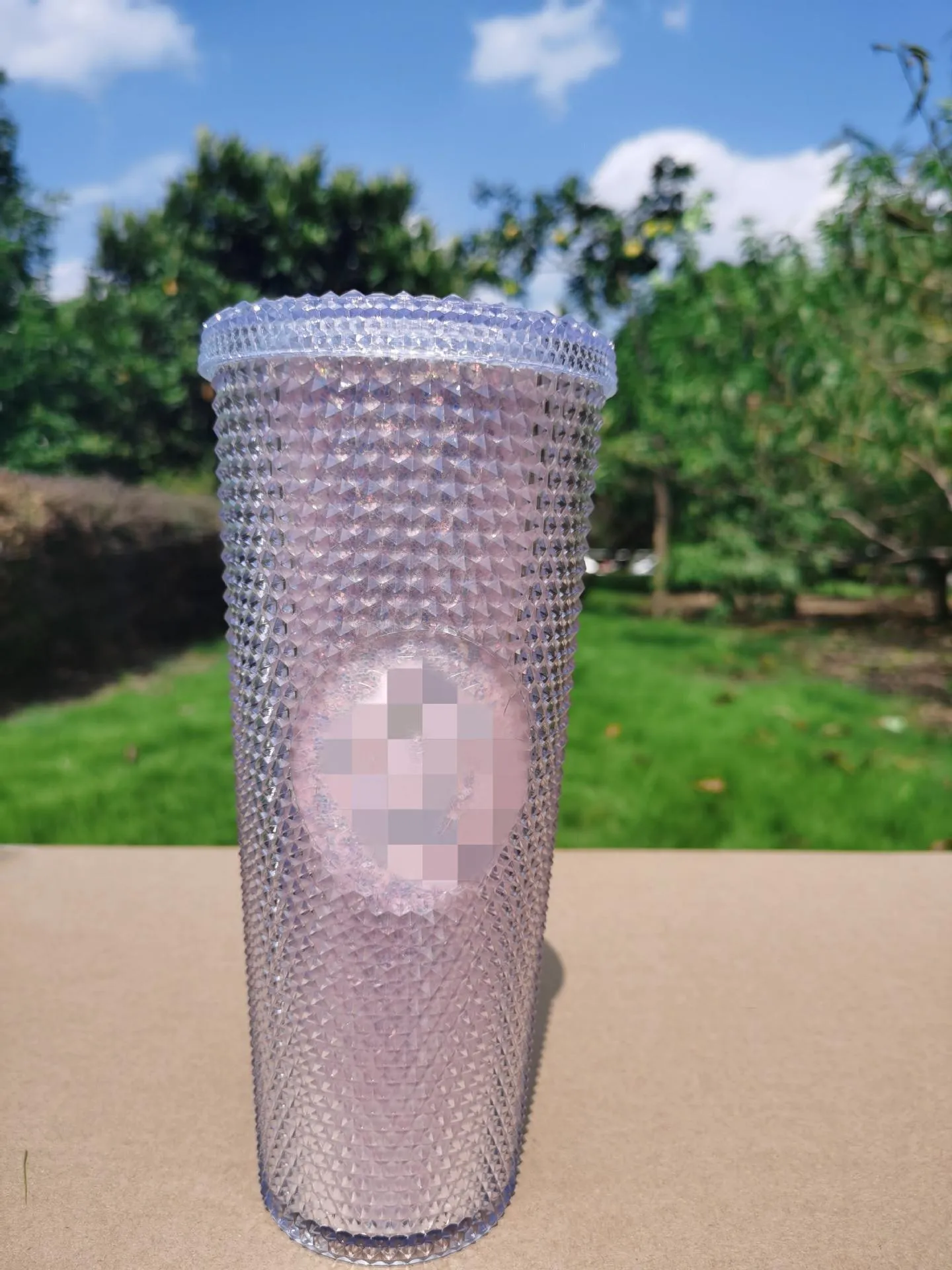 24oz Personalized Starbucks Iridescent Bling Rainbow Studded Cold Cup  Tumbler with Lid and Straw from Dhgate Mugs - price 23.12