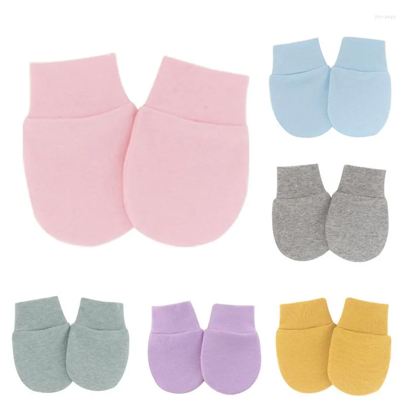 Hårtillbehör baby anti Krassen Zachte Katoenen Handschoenen Pasgeboren Bescherming Gezicht Scratch Mittens Handguard Levert barnhandskar