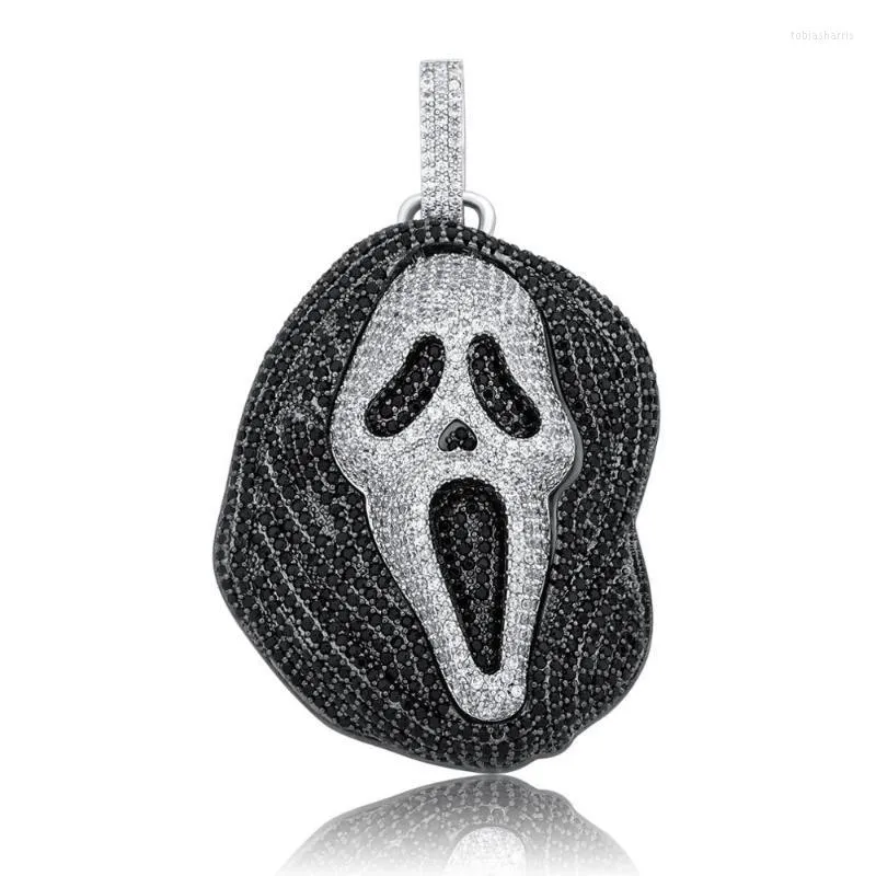 Pendant Necklaces 2023 Fashion High Quality Iced Skull Necklace With Tennis Chain Cubic Zirconia Hip Hop Gift For Men