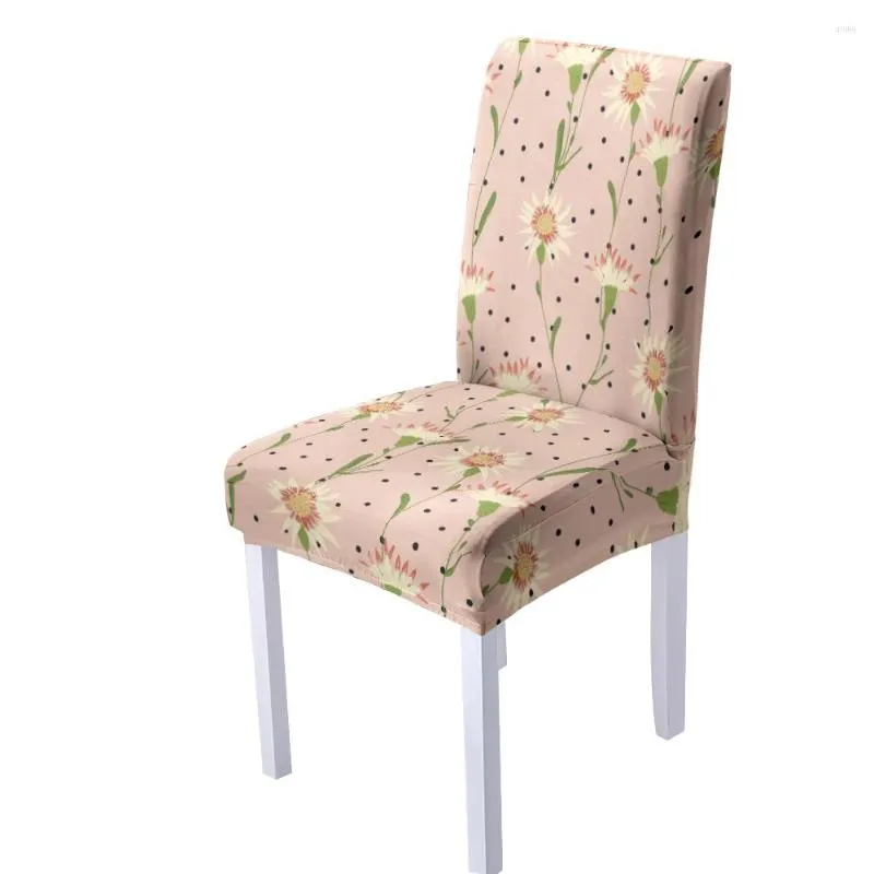 Fodere per sedie Botanica Copertura da pranzo elastica Cuscino per matrimoni per la casa Fodere per mobili Protezione per mobili antipolvere per feste di banchetto