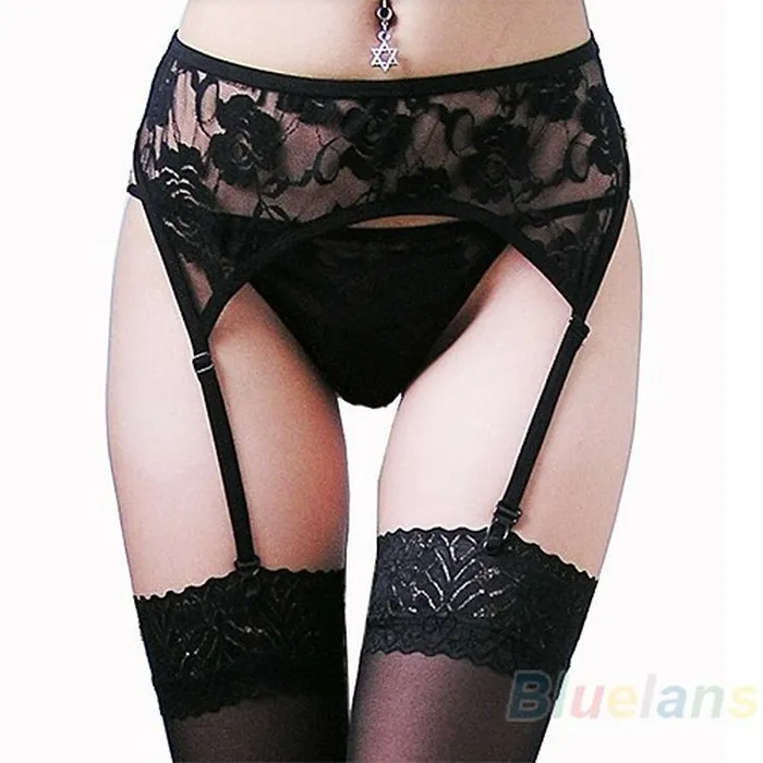 Women Briefs Sexy Panties lady Lace Suspender Hold Garter Belt Lingerie G-String Thong Set for Stocking