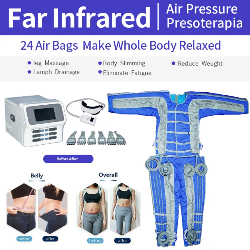 Machine amincissante Presoterapia Equipment Body Detox Infrarouge lointain Presoterapia Drainage lymphatique Detox Body Wrap Detox Drainage lymphatique