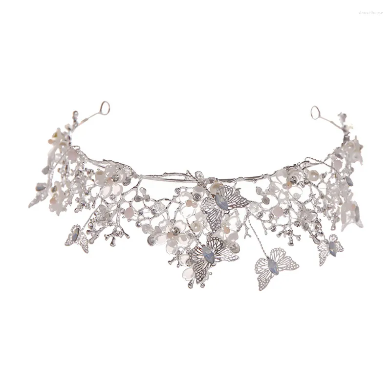 Bandane Tiara da sposa strass sposa fascia copricapo fiore capelli barocco copricapo di cristallo diamante perla vintage compleanno