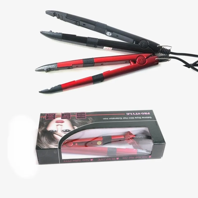 Connectors Classic Coda Black Red Professional einstellbarer Temperatur vorgebundenes Haarerweiterung Eisen Wärme Keratin Fusion Connector Tools 230204
