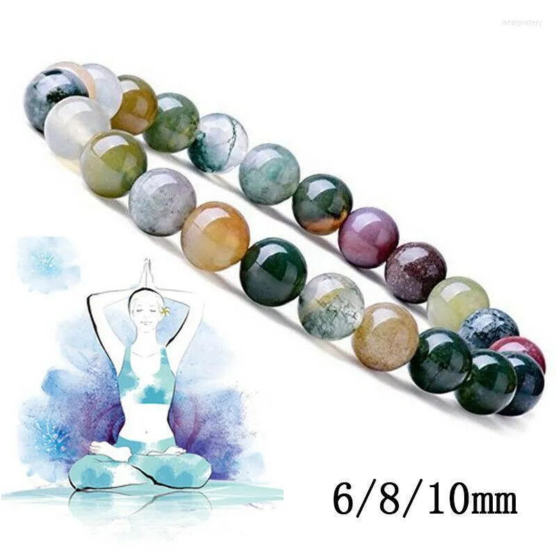 Strand pärlstav strängar överför lycka 6 8 10 mm natursten pärlor armband ametyst tiger eye lapis lazuli armband för kvinnor män yoga