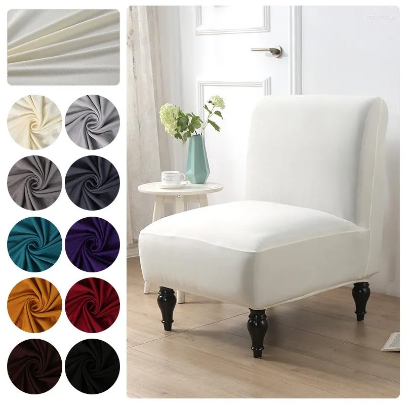 Housses de chaise couleur unie Spandex Accent sans bras couverture pour salon simple canapé housses nordique extensible chaises housse décor à la maison