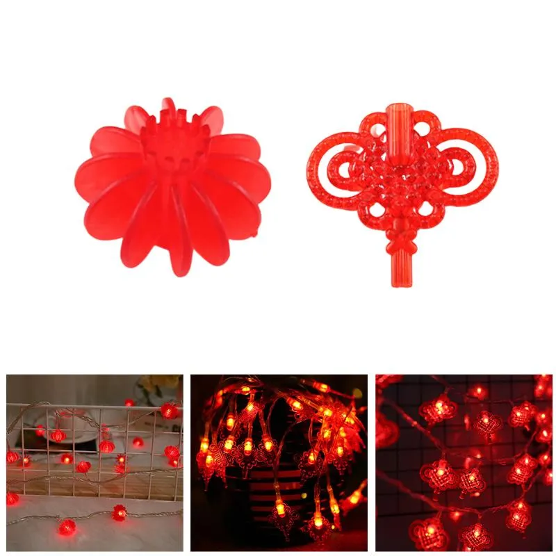 Party Decoration 20 LED CHINESE Year Red Knot Lantern String Light Spring Festival Lights Wedding Banket