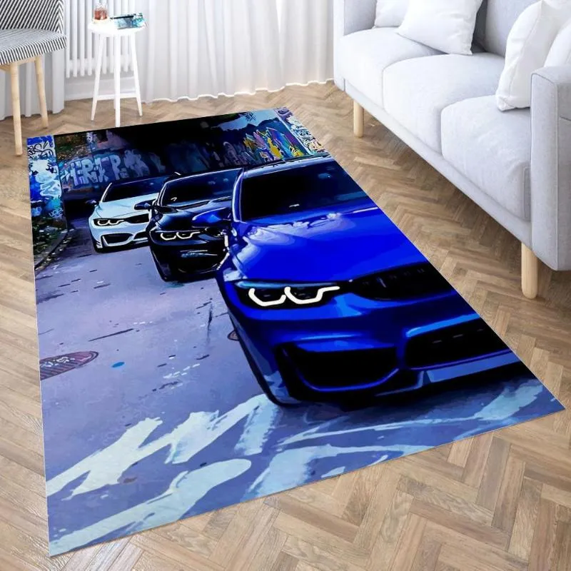 Teppiche Auto 3D-Druck Zimmer Schlafzimmer Anti-Rutsch-Plüsch-Fußmatten Home Fashion Teppich Teppiche Drop