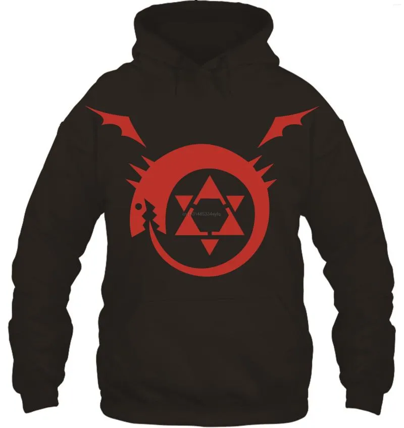 Herr hoodies män hoodie fullmetal alchemist homunculus ouroboros edward alphonse anime t tecknad unisex mode kvinnor streetwear