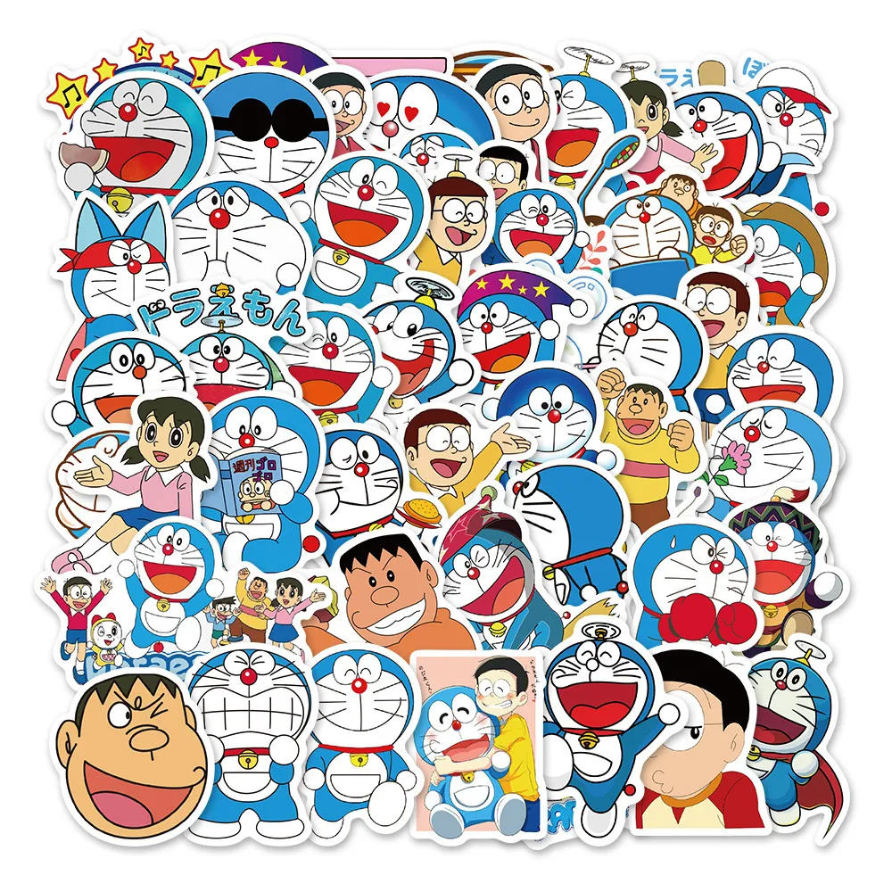 50st animation doraemon klisterm￤rke nobi nobi minamoto shizuka graffiti barn leksak skateboard bil motorcykel cykel klisterm￤rke dekaler grossist