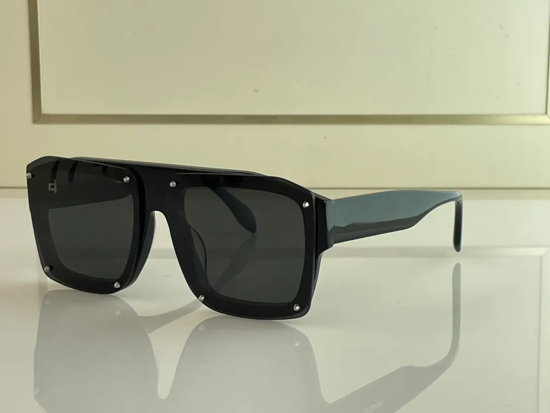 Прохладный пилот Большие солнцезащитные очки для мужчин блестящие черные темно -серые очки Sonnenbrille Shades Gafas de Sol UV400 Защита с коробкой