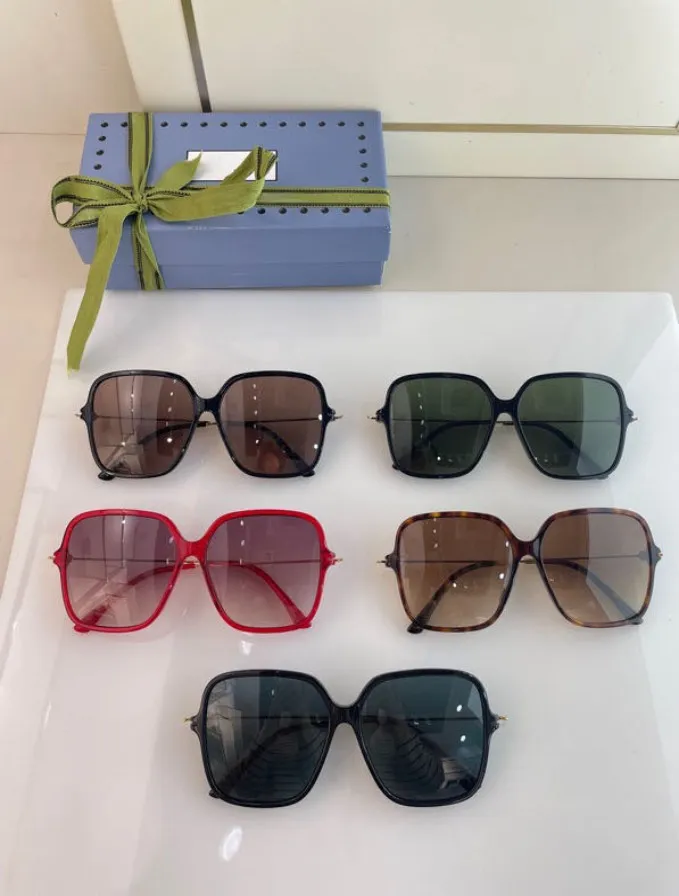 نظارة شمسية للنساء للنساء أحدث الأزياء الأزياء نظارات شمس الرجال Gafas de sol Glass UV400 مع صندوق مطابقة عشوائي 1267