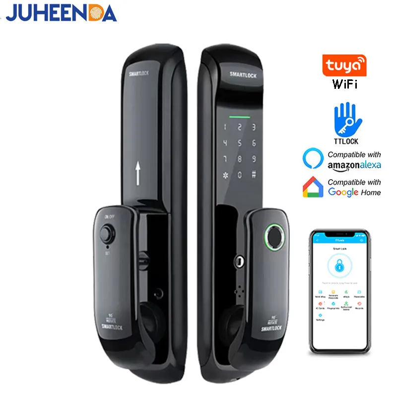 スマートロックTTLOCKアプリスマートドアロックBLUETOOTH TUYA WIFI指紋スマートカードFeChadura Eletronica Home Office Intelligent Digital Lock 230206