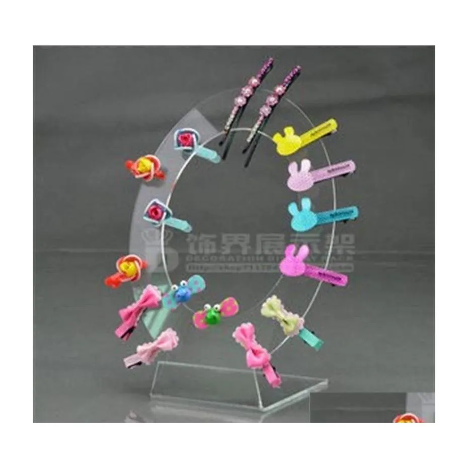 أكياس المجوهرات أكياس الشعر ملحقات الشعر مقاطع دبابيس منظم هار إمكانية عرض Haipin Tiara Acrylic Riser Hairpins Dhbya