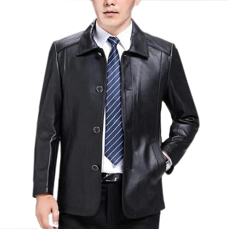 Men's Fur & Faux Leather Jacket Men Jaqueta De Couro Masculina Outwear Male PU Coats Mens Casual Windbreaker Jackets Coat