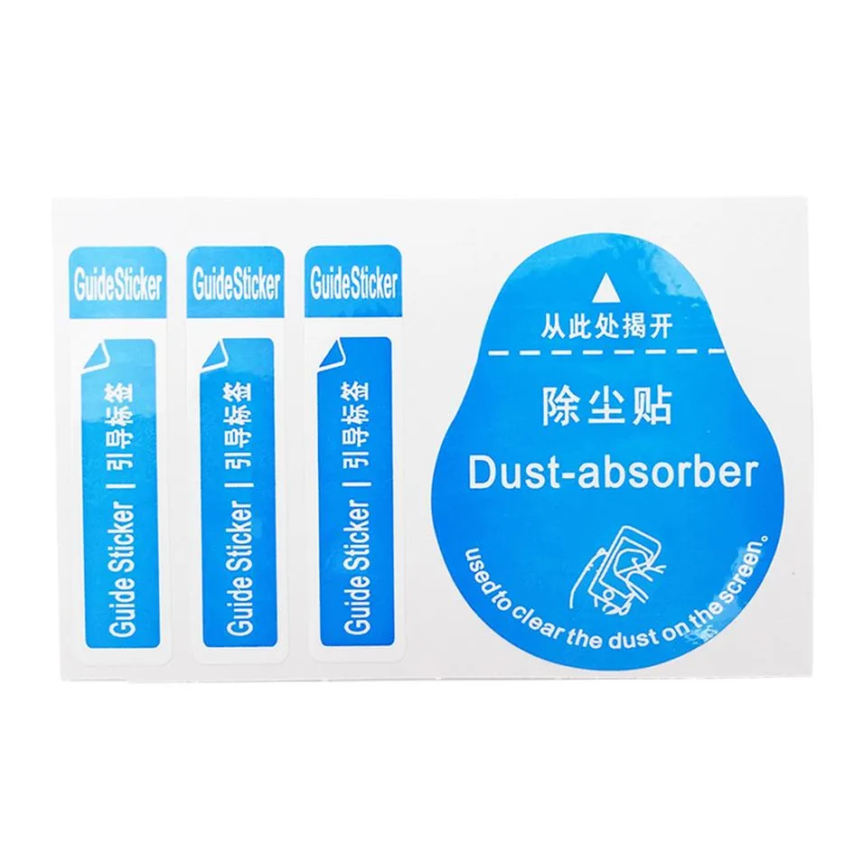 4 in 1 Blue Dust Absorber Stickers for Phone Screen Protector Polishing ...