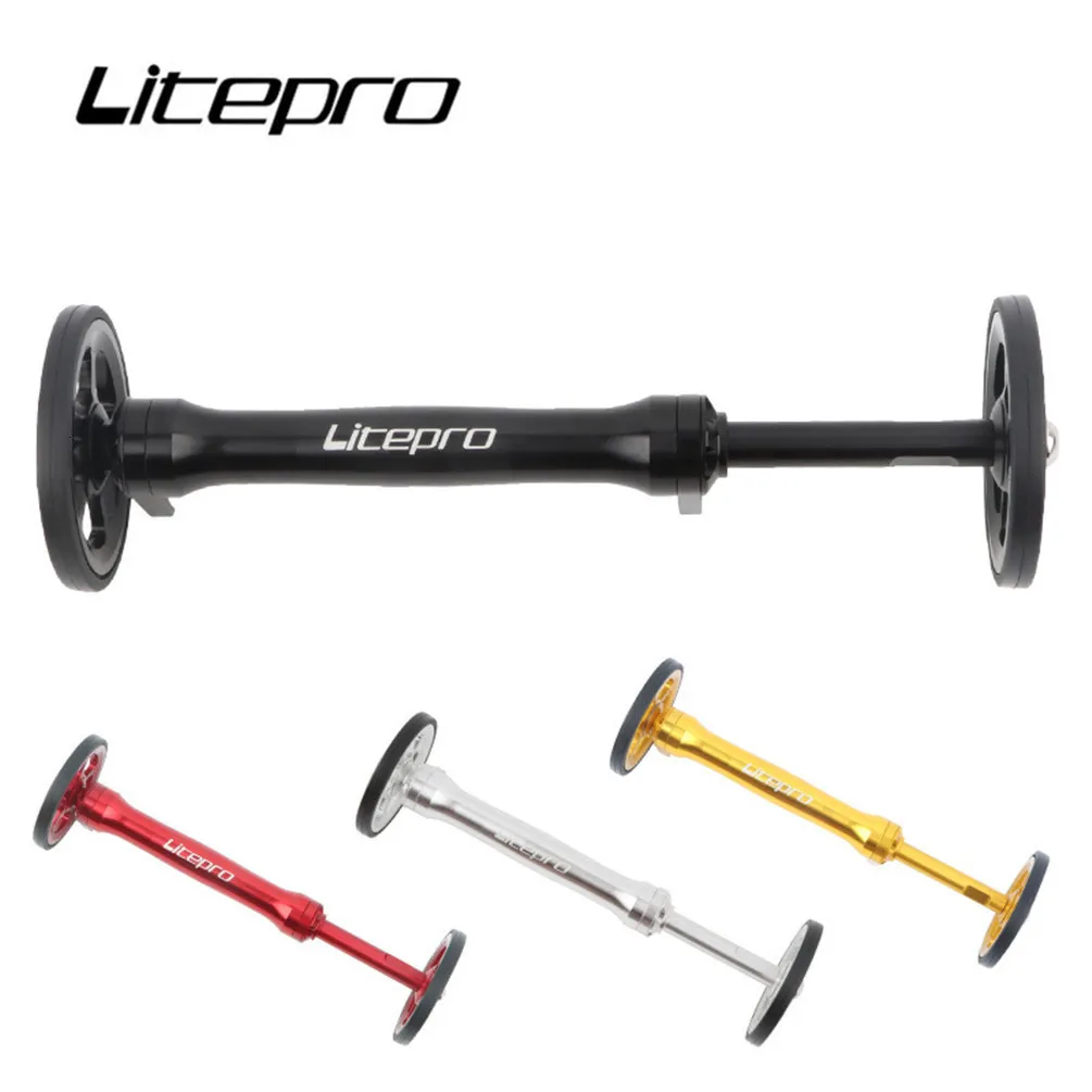 Bike Wheels LitePro Easy Wheel Extension Rod Telescopic Bar aluminium legering Achter vrachtrek Onderdelen voor Brompton Folding Bicycle 230206