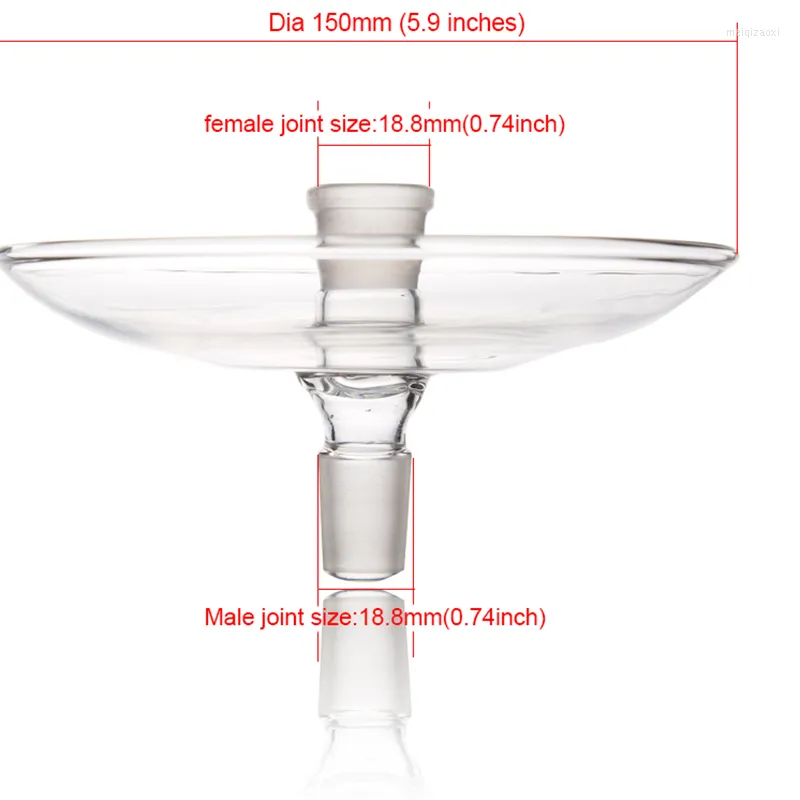 Wine Glasses 1PC 18mm Dia Male-Female And Male-male Connection Glass Ash Tray For Hookah Shisha Chicha Narguile Part