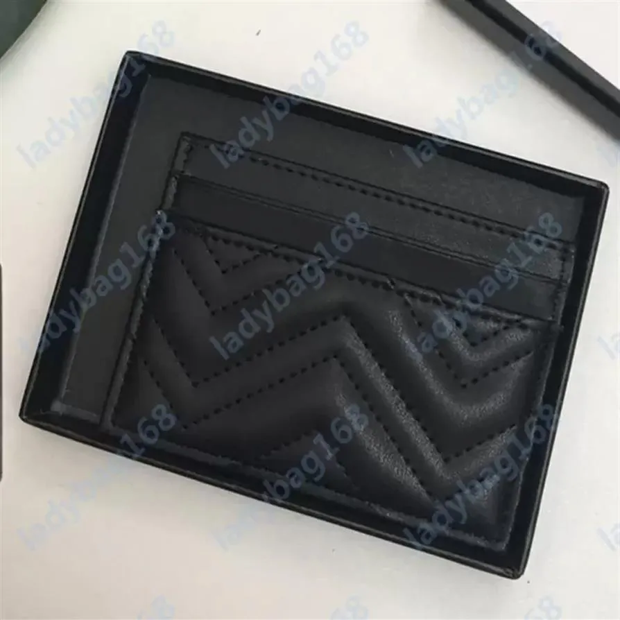 新しいファッションカード所有者キャビアウーマンミニウォレットデザイナーピュアカラー本革のペブルテクスチャ豪華な黒い財布とBO238Q