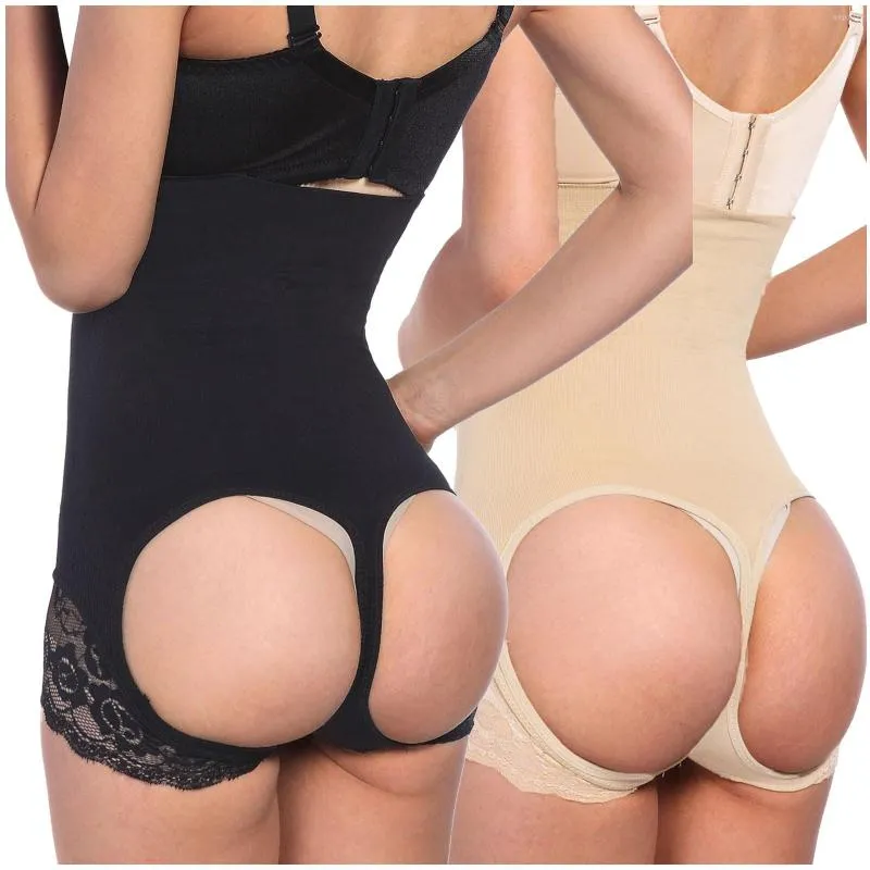 Intimo elasticizzato e modellante da donna Taglie forti Vita Trainer Body Shaper Scava fuori Pancia alta BuLifter Pantaloncini corti da donna Shapewear Large 4XL 3XXL