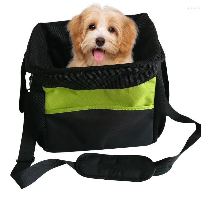 Copertini per seggiolini per auto per cani Backpack pieghevole con cestino per biciclette ventilato con ventilazione con design di ventilazione per medium