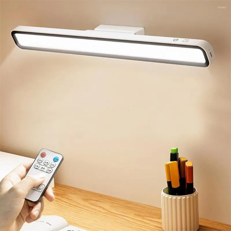 Lámparas de mesa lámpara de escritorio LED USB Luz recargable Dimming Dimming Hanging Magnetic Noche lectura