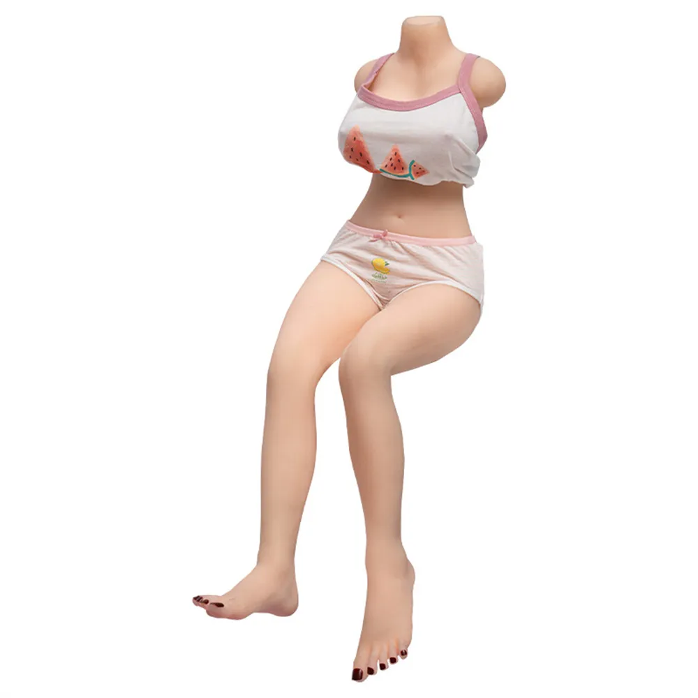 80CM Réel Adulte Jouets Beauté Physique Poupée Moitié Bodyl Personne Reverse Sex Doll Full Silicone Masturbation 3D Tridimensionnel Femelle Demi Corps E116