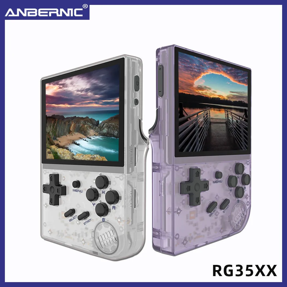 ポータブルゲームプレーヤーANBERNIC RG35XX PORTABLERETRO HANDHELD GAME CONSOLE 3.5INCH IPSスクリーンビデオゲームコンソールLinux System Classic Gaming Emulator 230206