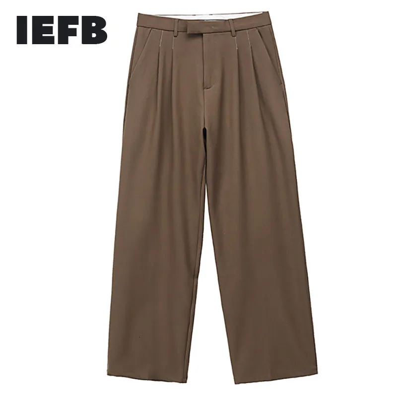 Pantalons pour hommes IEFB vêtements pour hommes automne pantalons décontractés mode pour hommes tout-match droit ample jambe large pantalon Vintage ample 9Y1937 230204